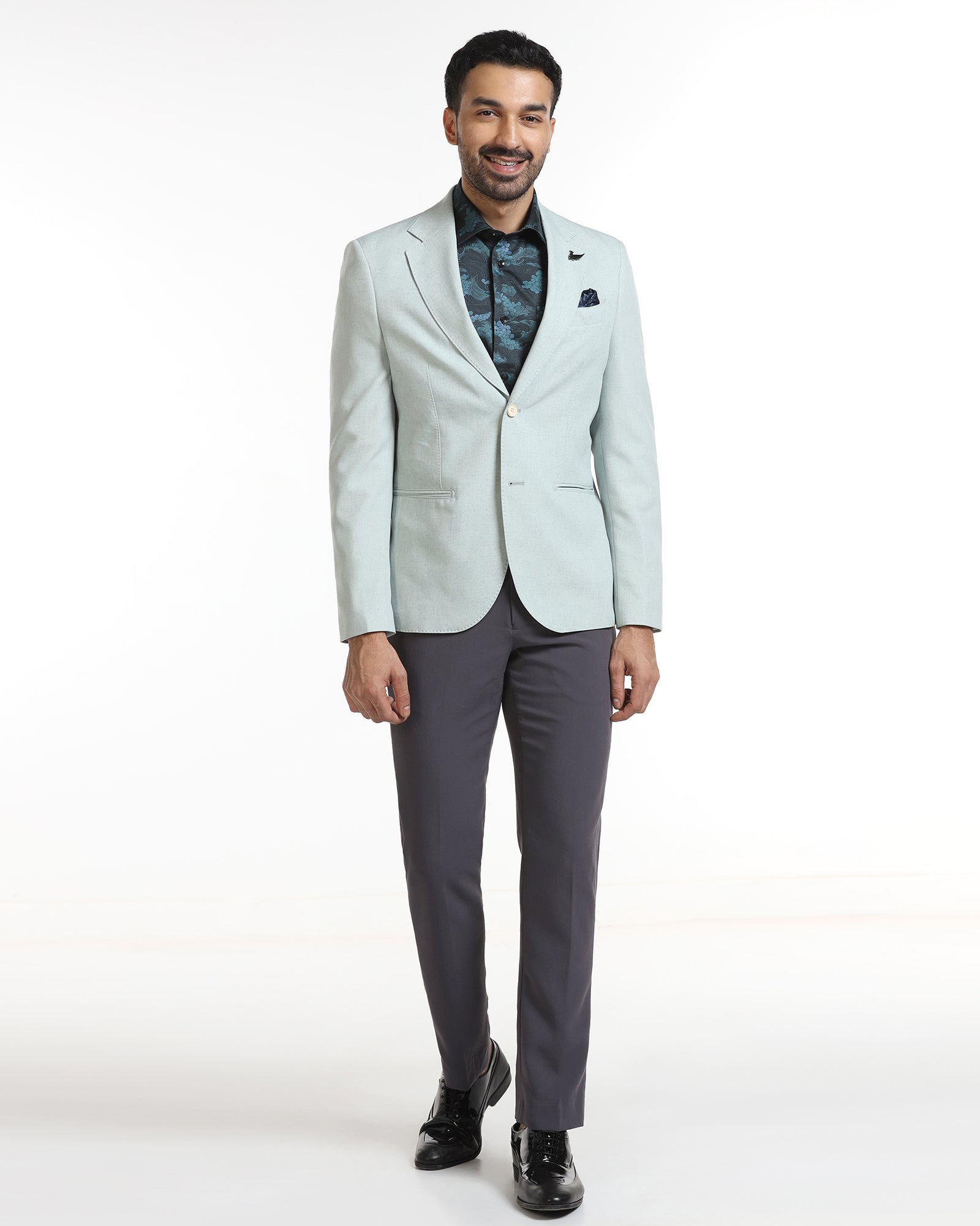 Sage Green Solid Blazer - Absinthe