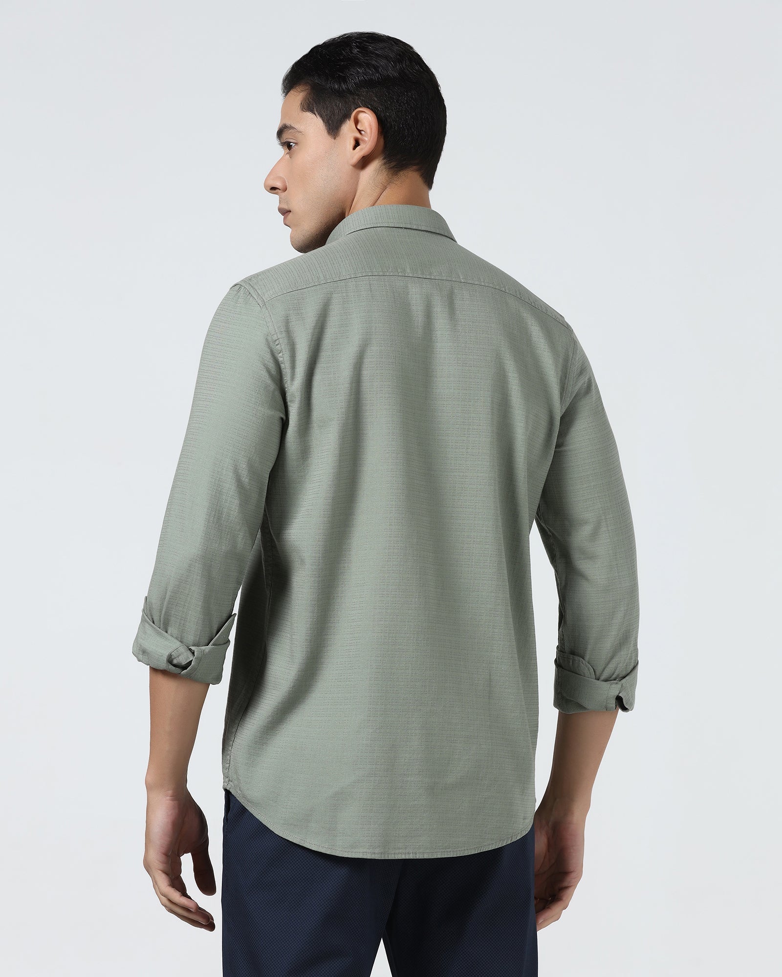 Sage Green Textured Shirt - Arthur