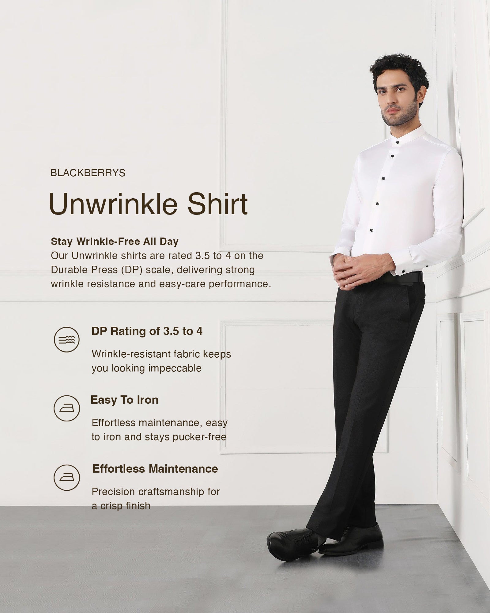 Must Haves Formal White Solid Shirt - Sailor