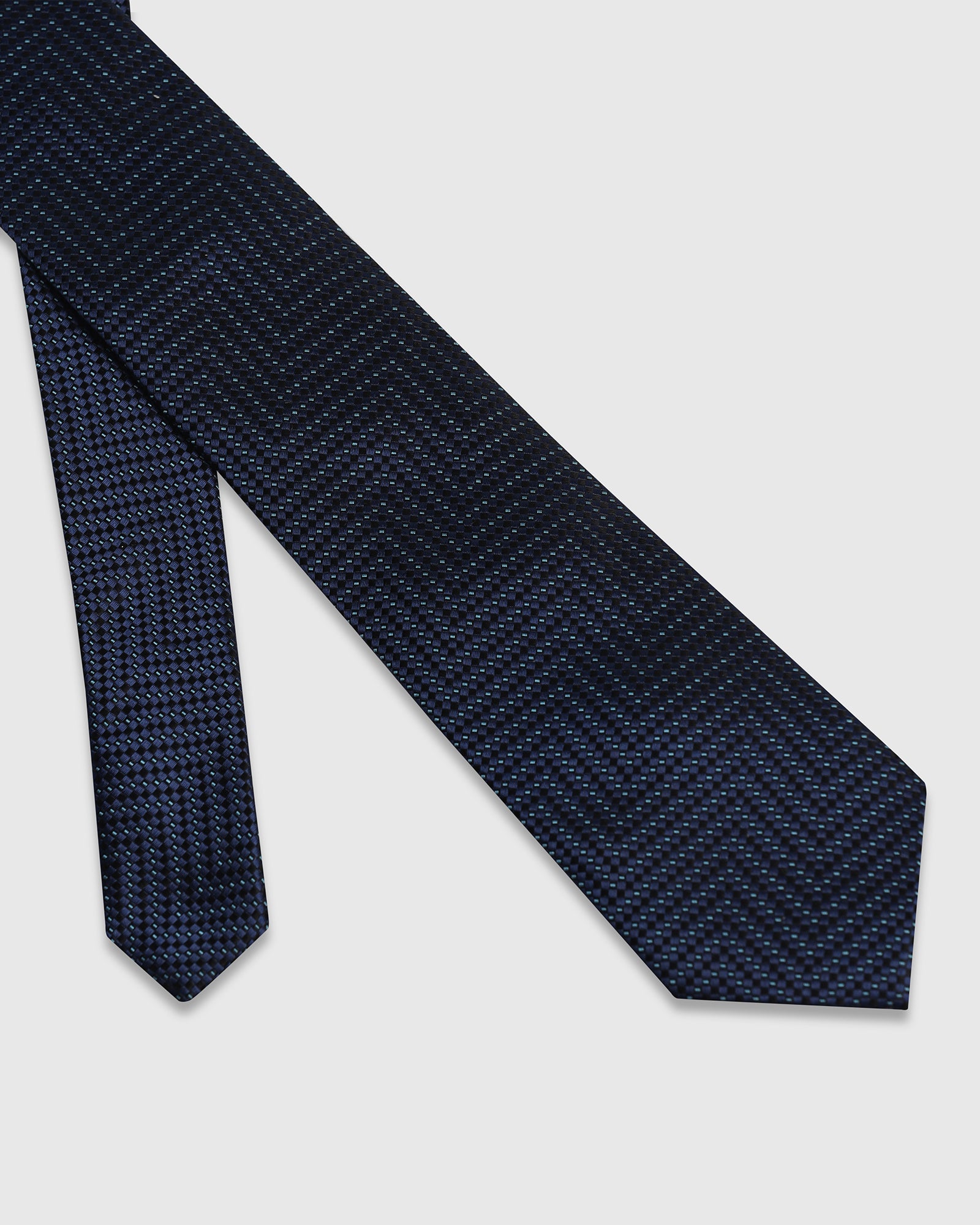 Silk Dark Navy Printed Tie - Valdimir