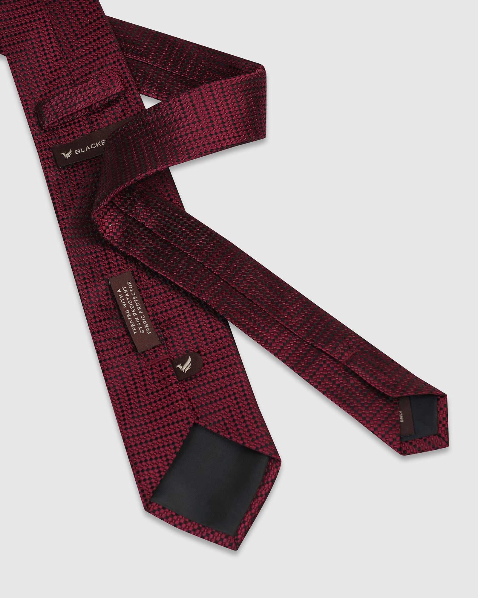 Silk Maroon Printed Tie - Valdimir