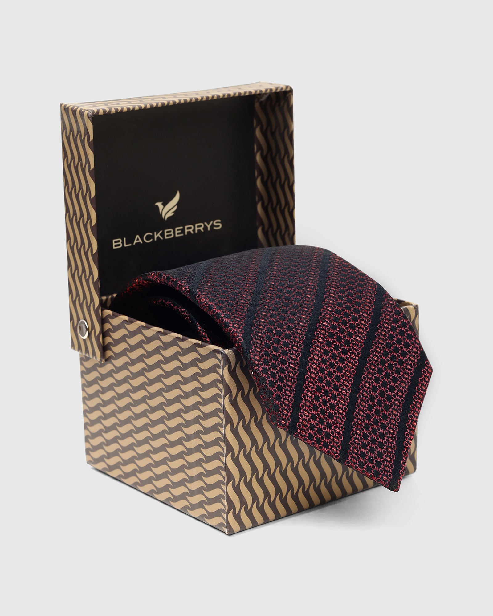 Silk Maroon Printed Tie - Vaso