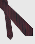 Silk Maroon Jacquard Tie - Vaso