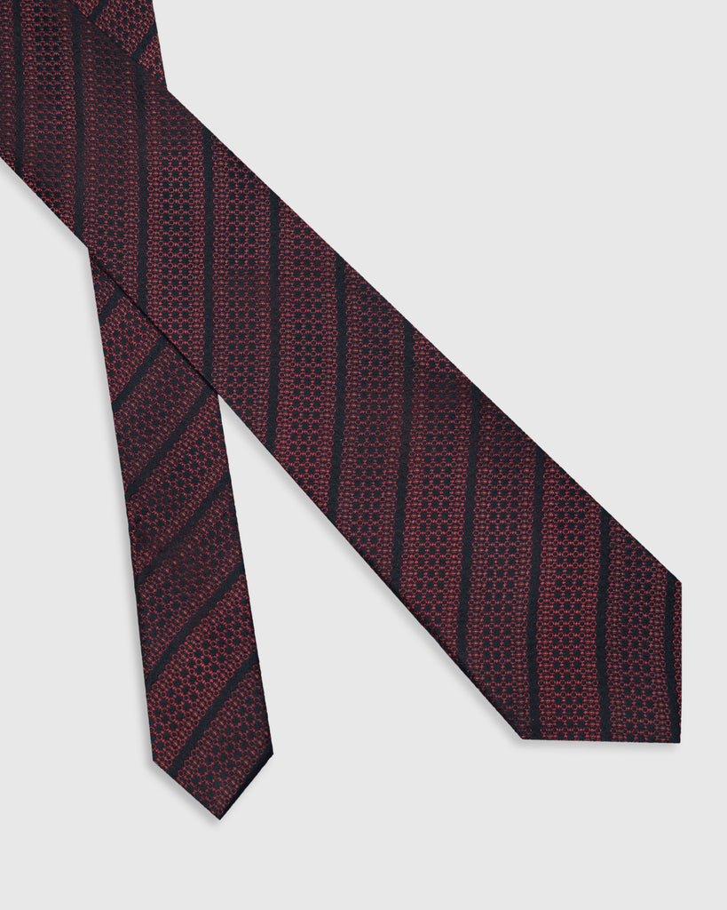 Silk Maroon Printed Tie - Vaso