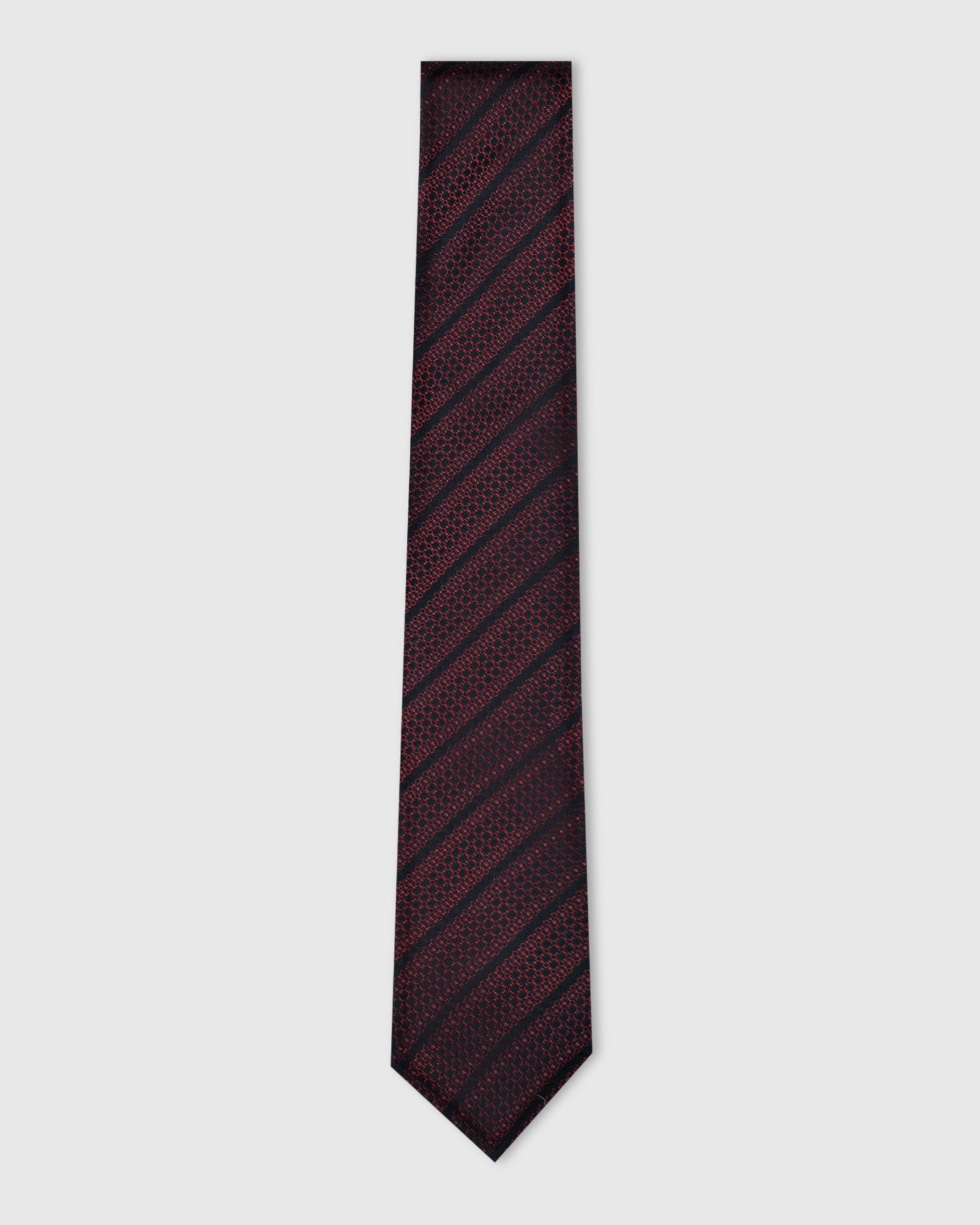 Silk Maroon Printed Tie - Vaso