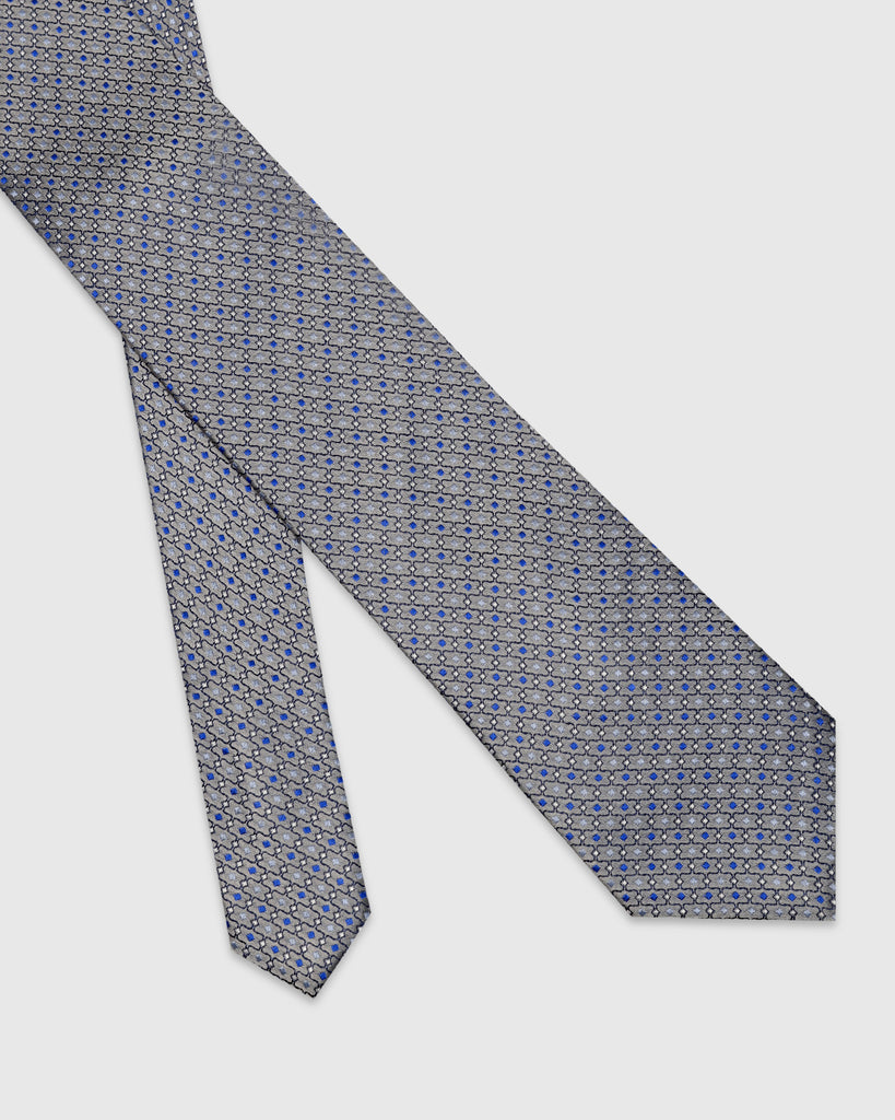 Silk Sky Blue Printed Tie - Vaiga