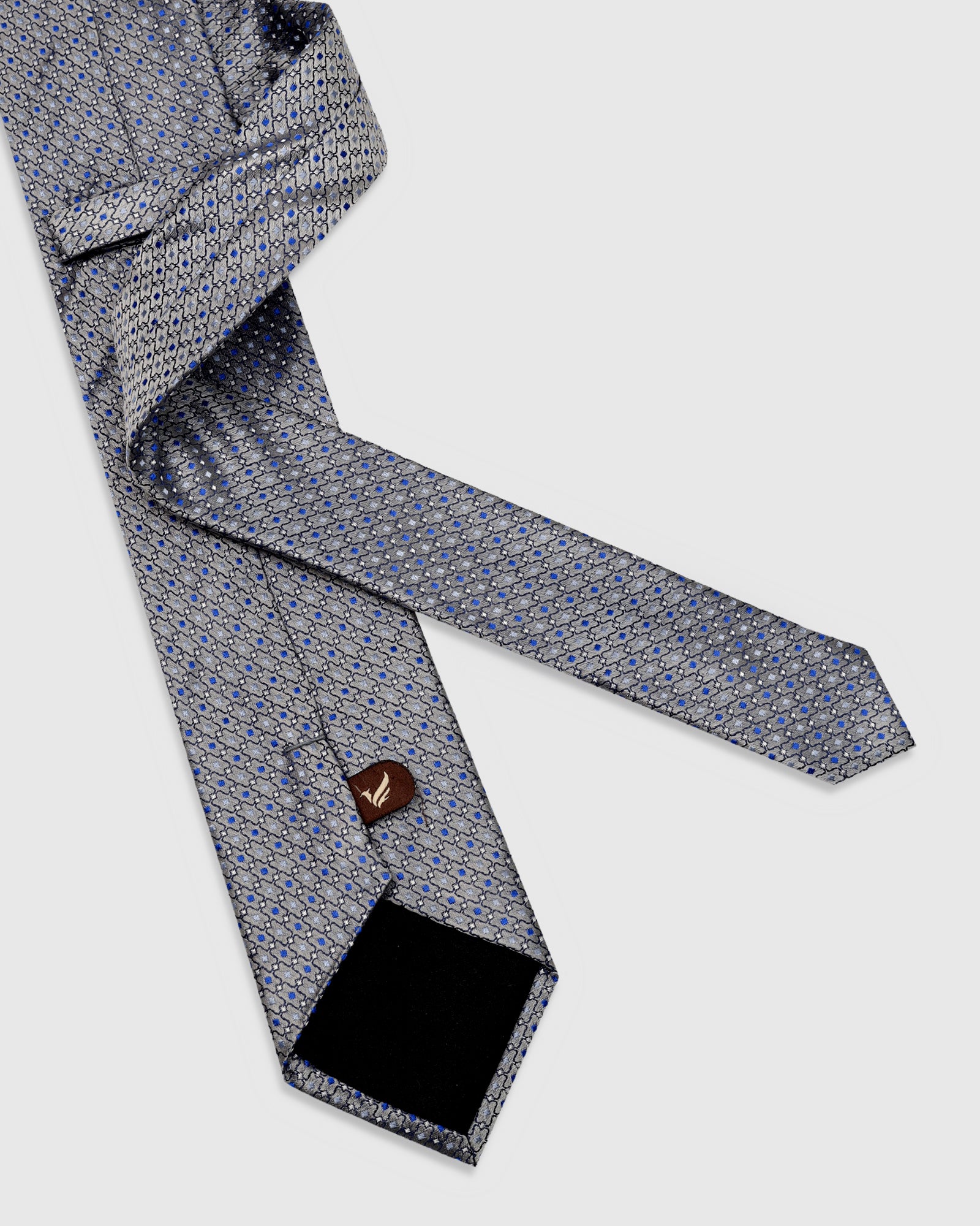 Silk Sky Blue Printed Tie - Vaiga