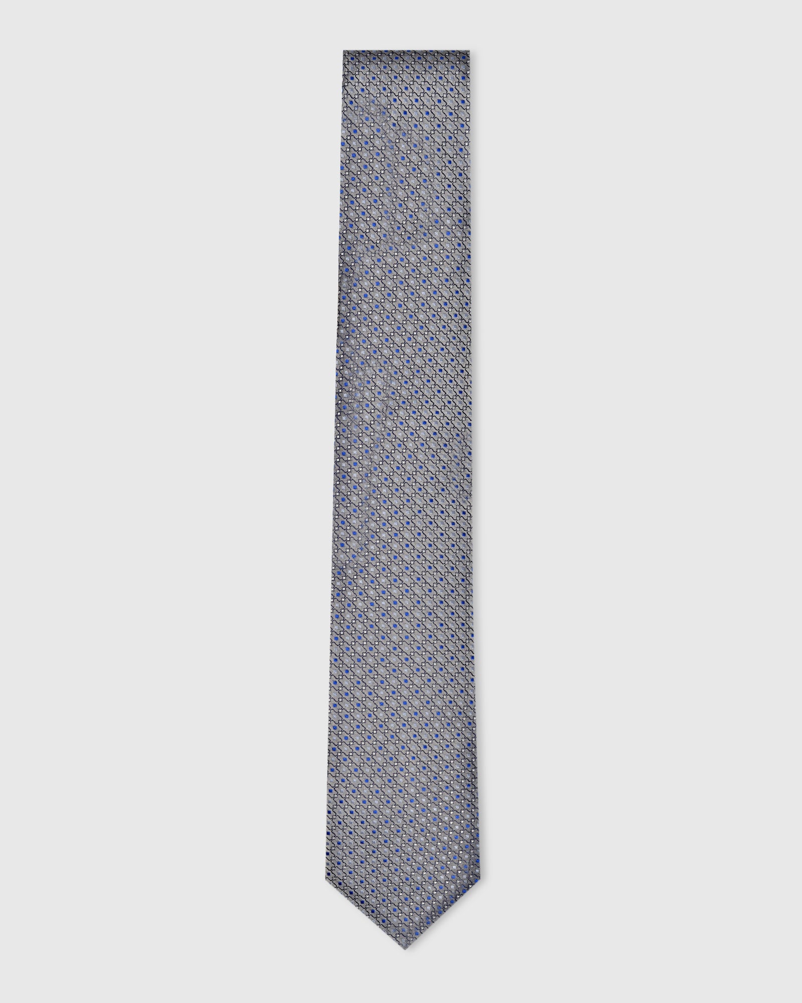 Silk Sky Blue Printed Tie - Vaiga