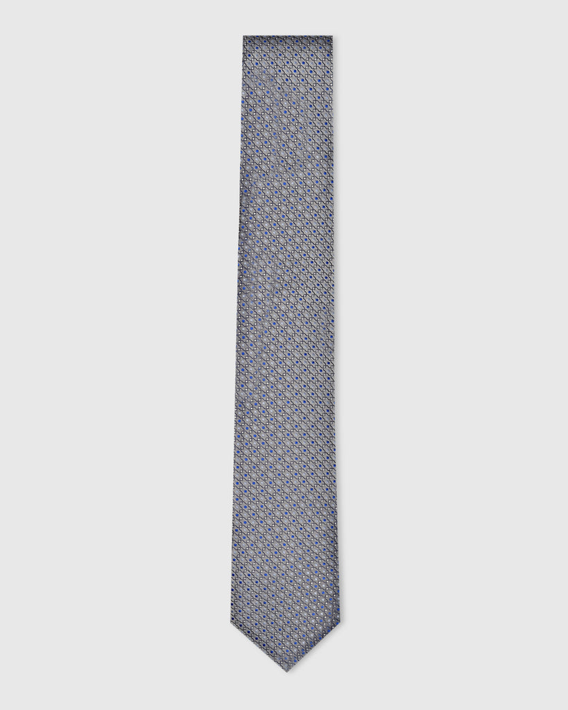 Silk Sky Blue Printed Tie - Vaiga