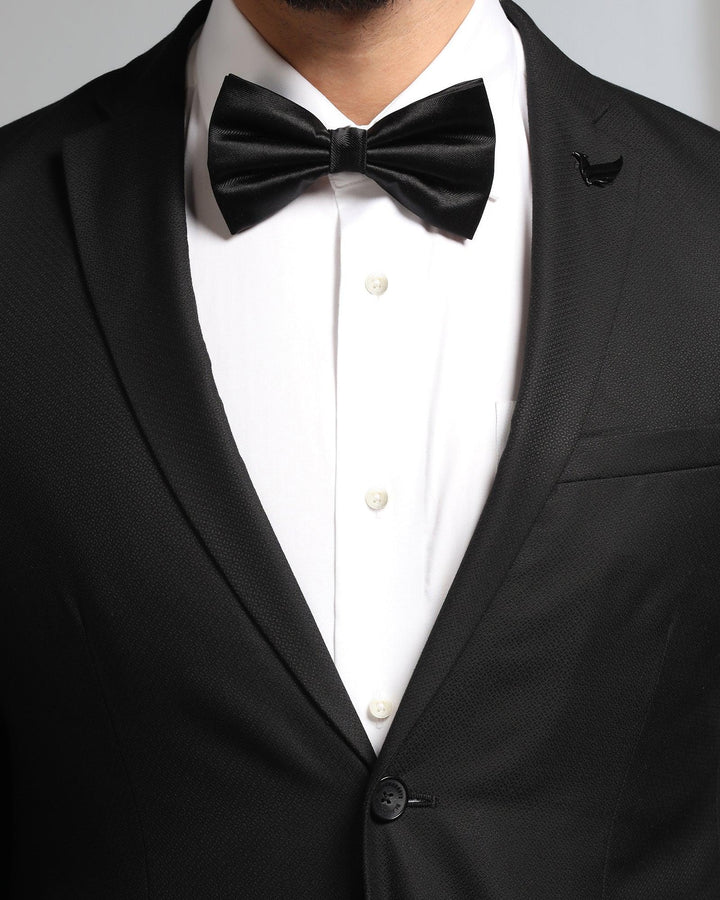 Black Solid Bow Tie - Tarmar