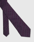 Silk Dark Purple Jacquard Tie - Vidal