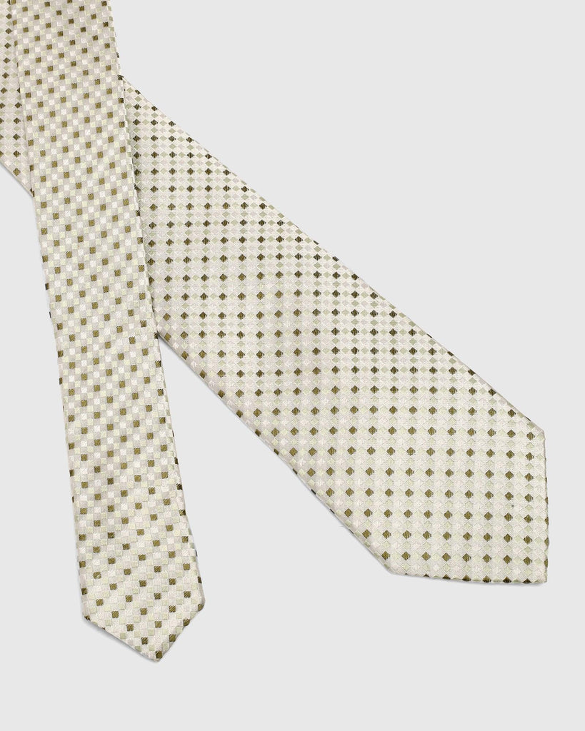 Silk Moss Green Printed Tie - Under