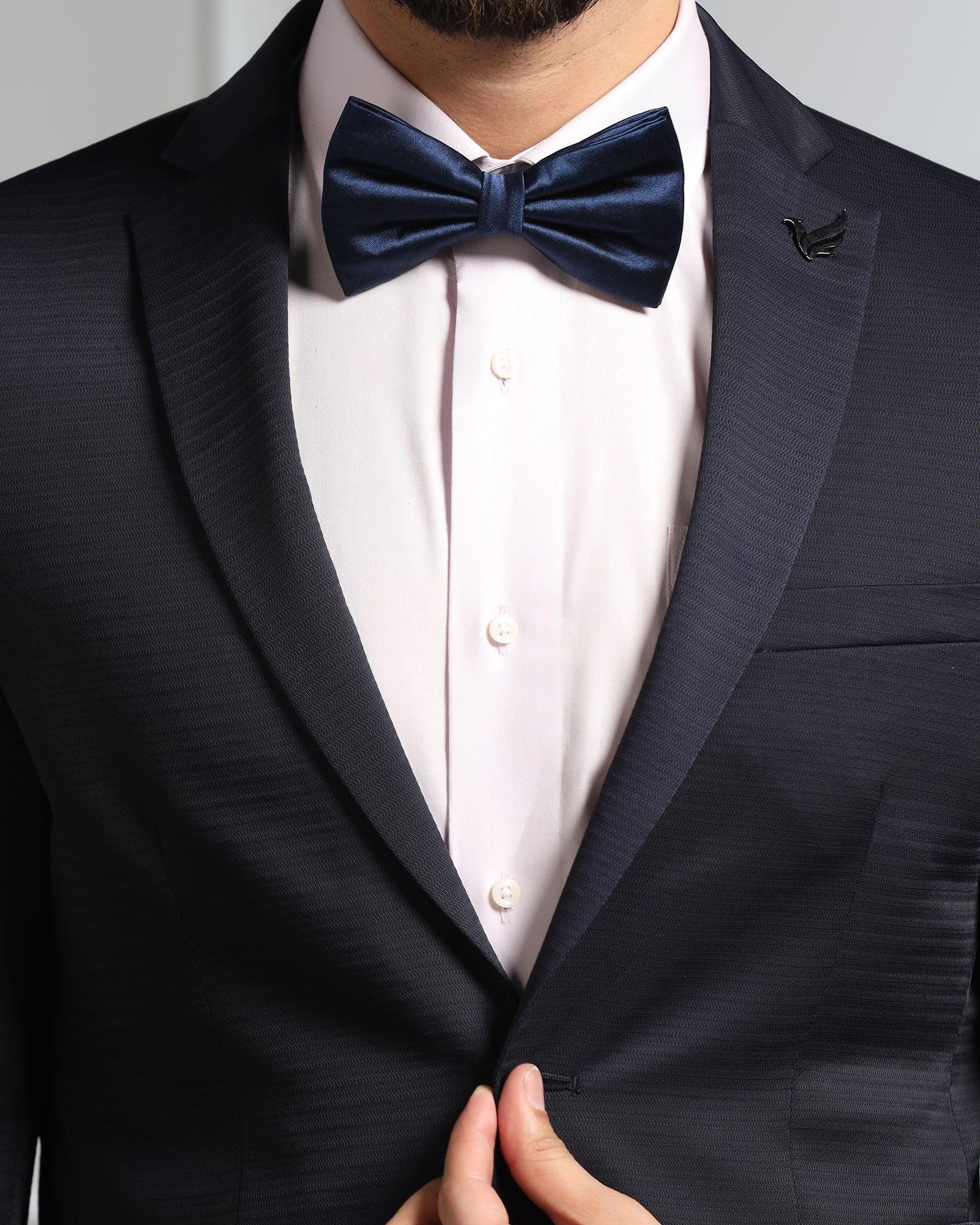 Navy Solid Bow Tie Tarmar