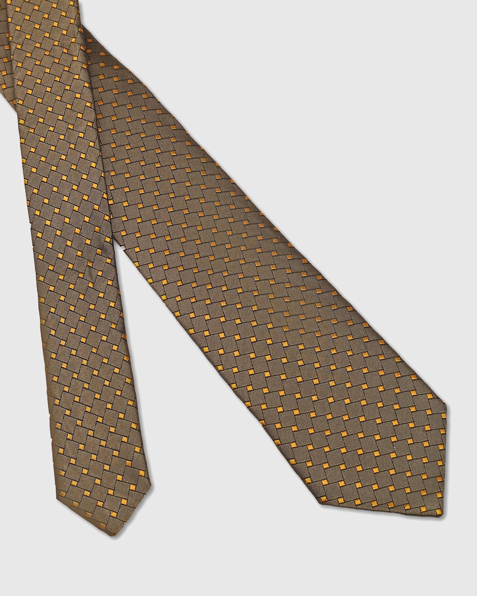 Silk Rust Printed Tie - Umaida