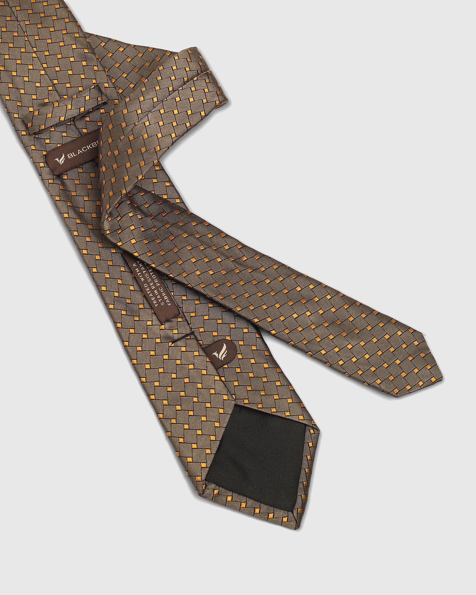 Silk Rust Printed Tie - Umaida