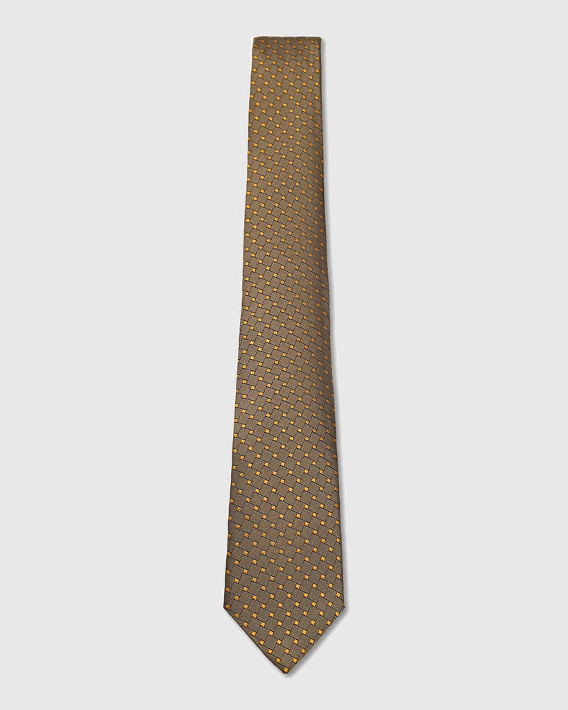 Silk Rust Printed Tie - Umaida