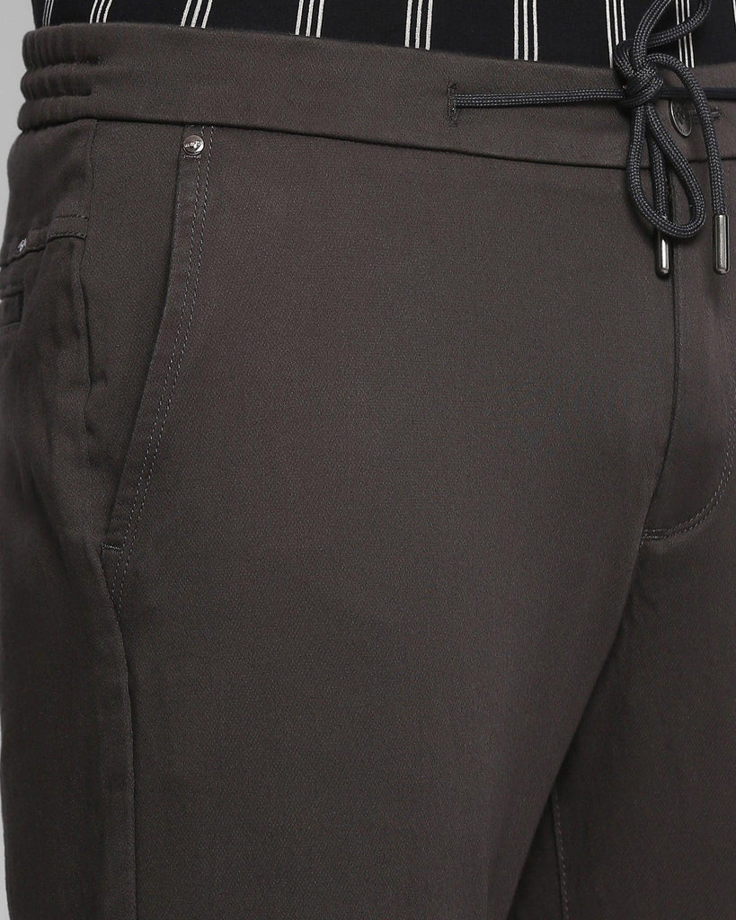 Super Slim Phoenix Casual Dark Grey Textured Khakis - Skin