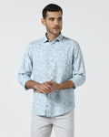 Sky Blue Printed Shirt - Rasol