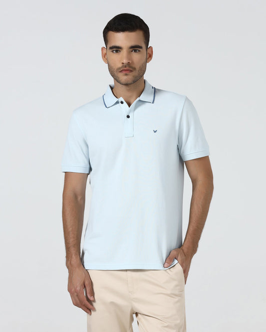 Sky Blue Solid Polo - Branch