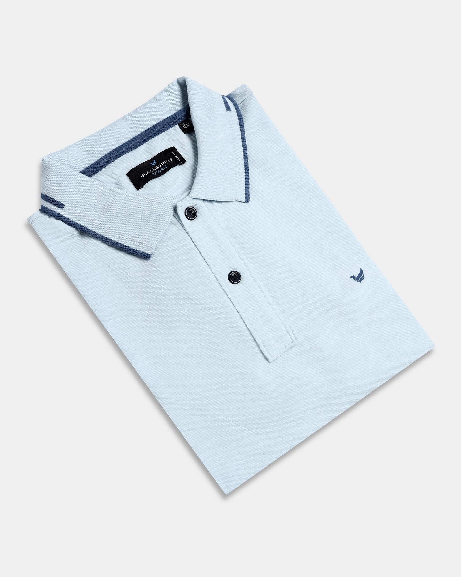 Sky Blue Solid Polo - Branch