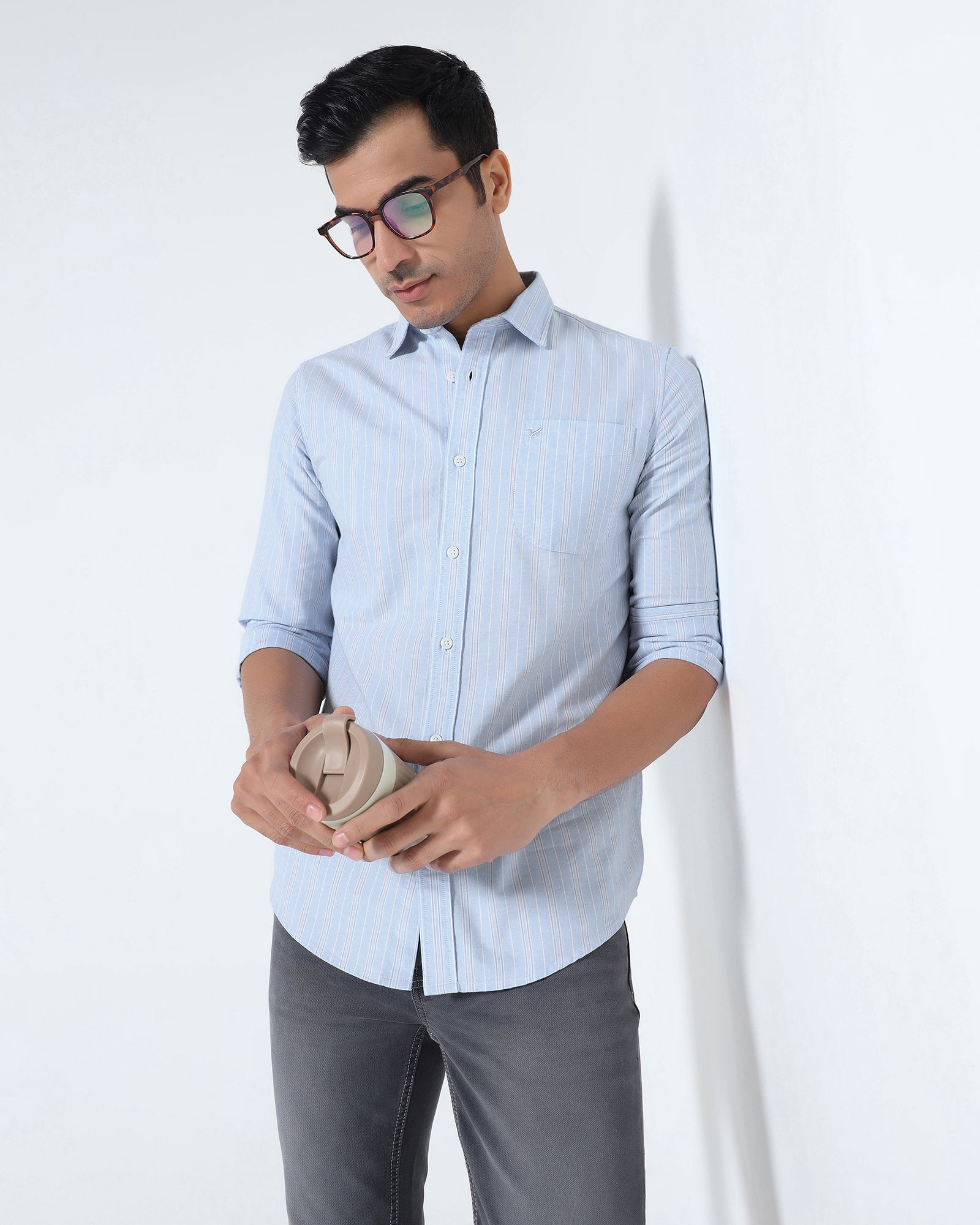 Sky Blue Stripe Shirt - Jorda