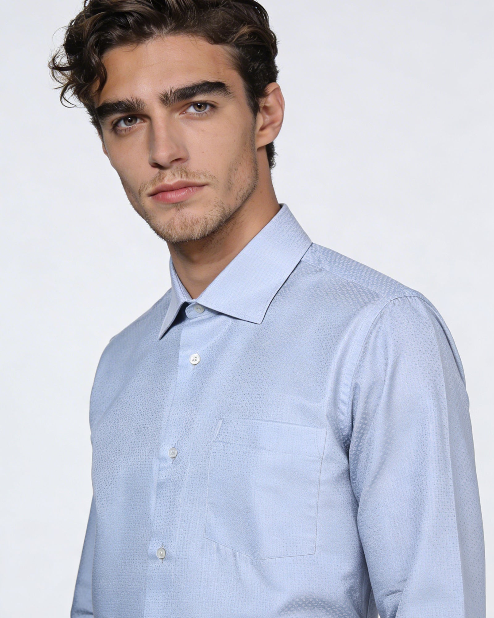 Sky Blue Textured Shirt