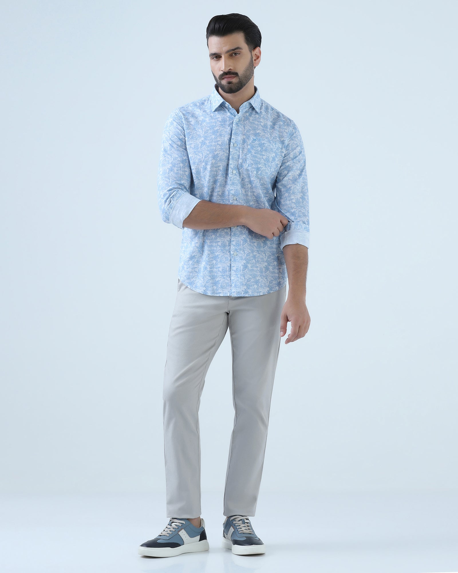 Sky Textured Khakis - Monk