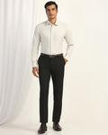 Slim Comfort B-95 Formal Black Solid Trouser - Oak