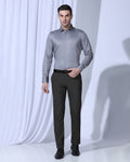 Slim Comfort B-95 Formal Grey Solid Trouser - Fed