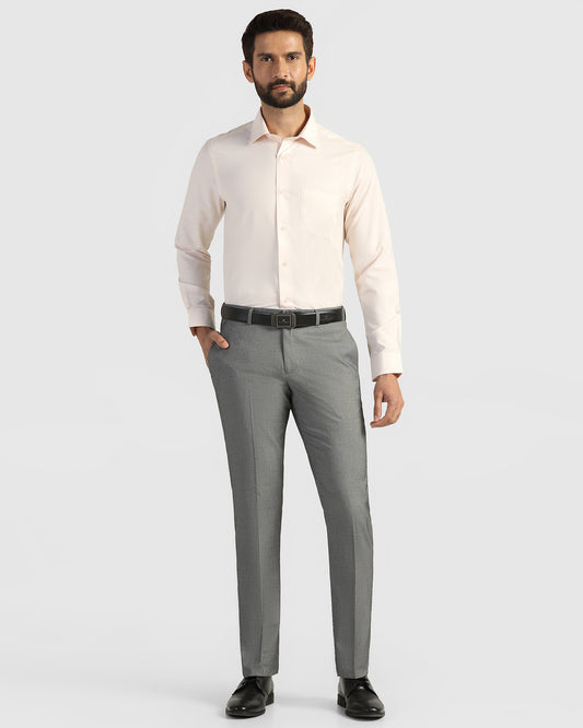 Slim Comfort B-95 Formal Grey Solid Trouser - Musk