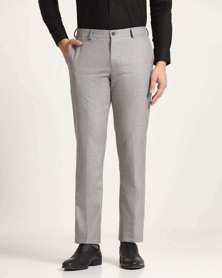 Slim Comfort B-95 Formal Grey Solid Trouser - Marina