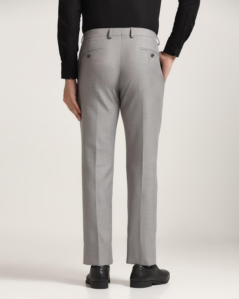 Slim Comfort B-95 Formal Grey Solid Trouser - Marina