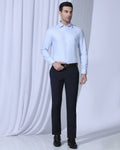 Slim Comfort B-95 Formal Navy Solid Trouser - Dough