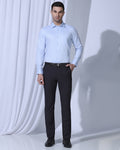 Slim Comfort B-95 Formal Navy Textured Trouser - July