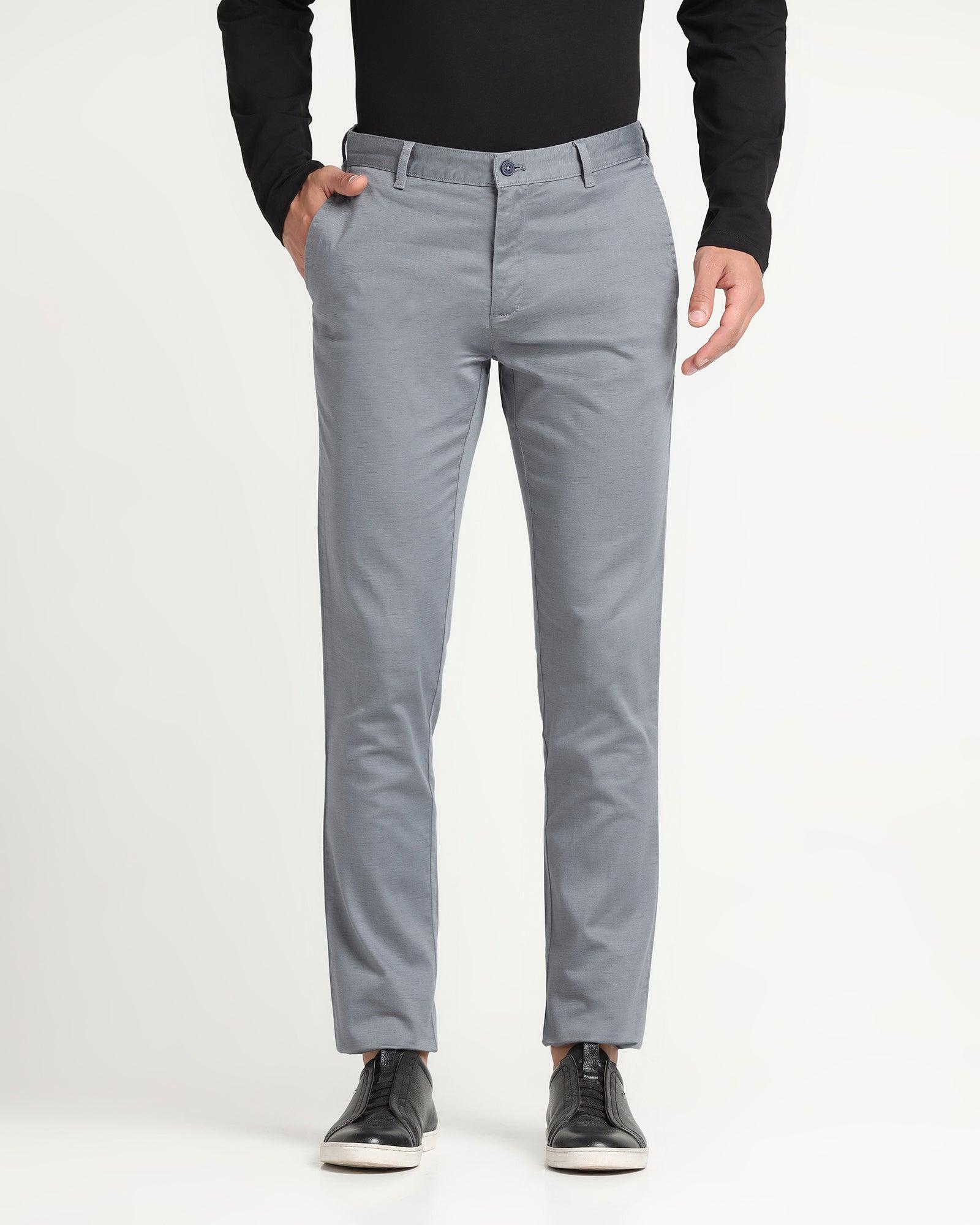 Slim Fit B-91 Casual Blue Printed Khakis - Reno - Blackberrys