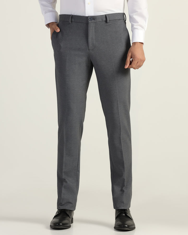 Slim Fit B-91 Formal Navy Printed Trouser - Enzo