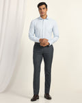 Slim Fit B-91 Formal Navy Textured Trouser - Fendi