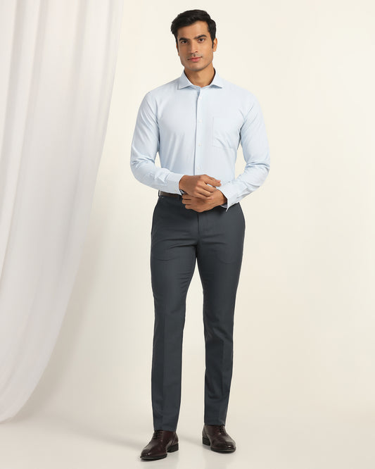 Slim Fit B-91 Formal Navy Textured Trouser - Fendi