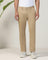 Slim Comfort B-95 Casual Beige Solid Khakis - Marico