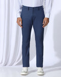 Slim Comfort B-95 Casual Blue Solid Khakis - Androit