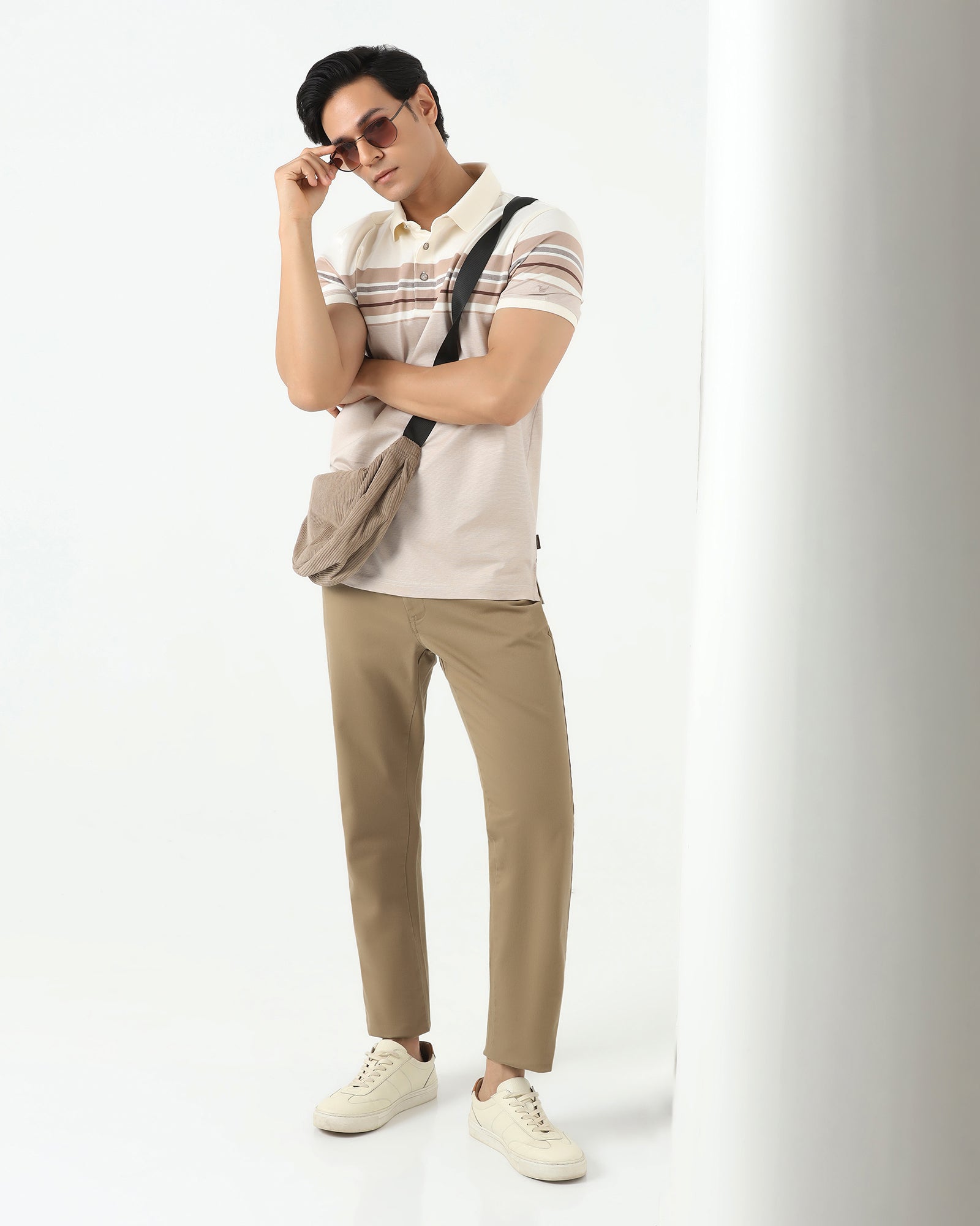 Slim Comfort B-95 Casual Khaki Solid Khakis - Silvet