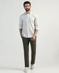 Slim Comfort B-95 Casual Olive Textured Khakis - Kary