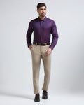 Slim Comfort B-95 Formal Beige Solid Trouser - Raider