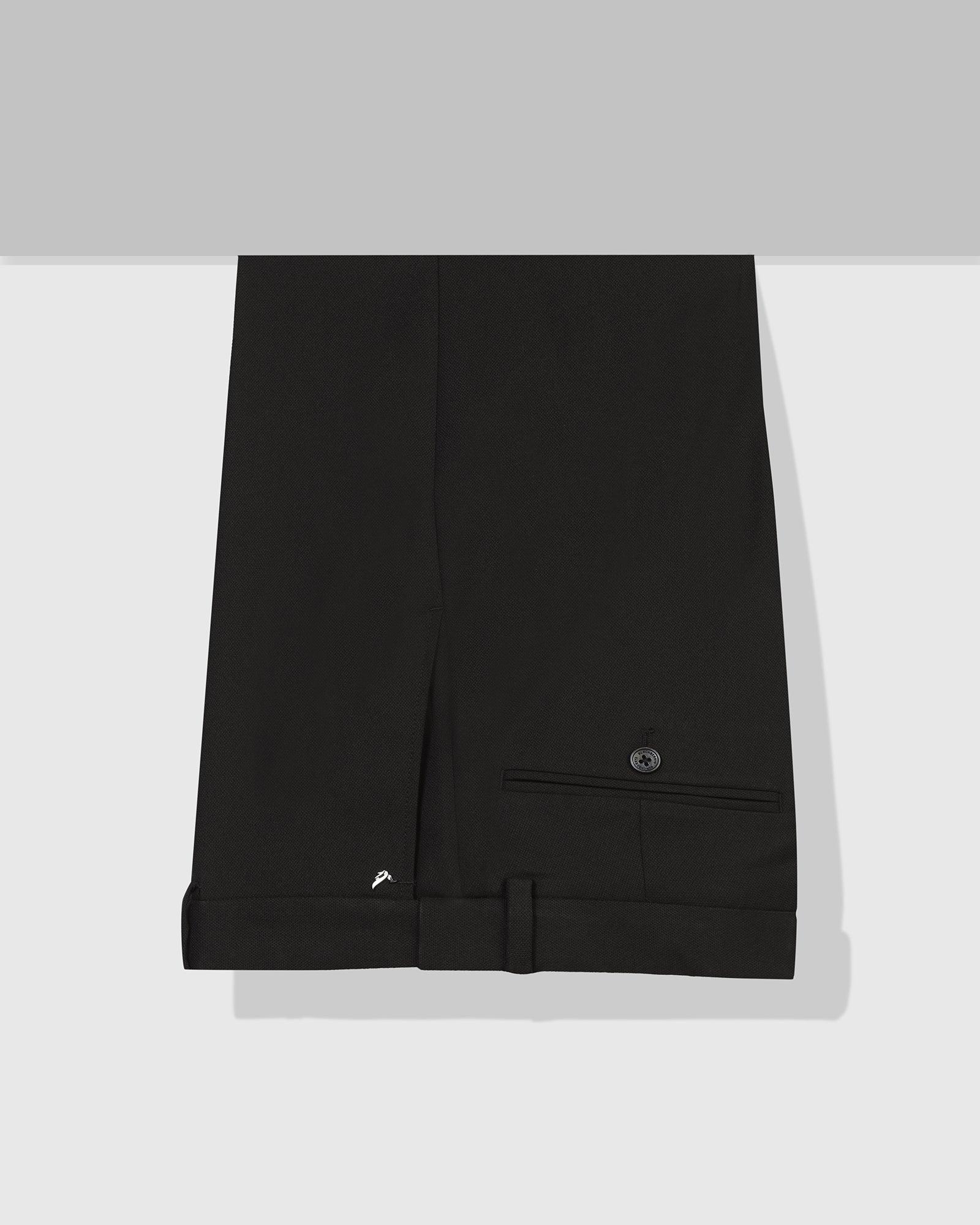 Slim Comfort B-95 Formal Black Textured Trouser - Passion