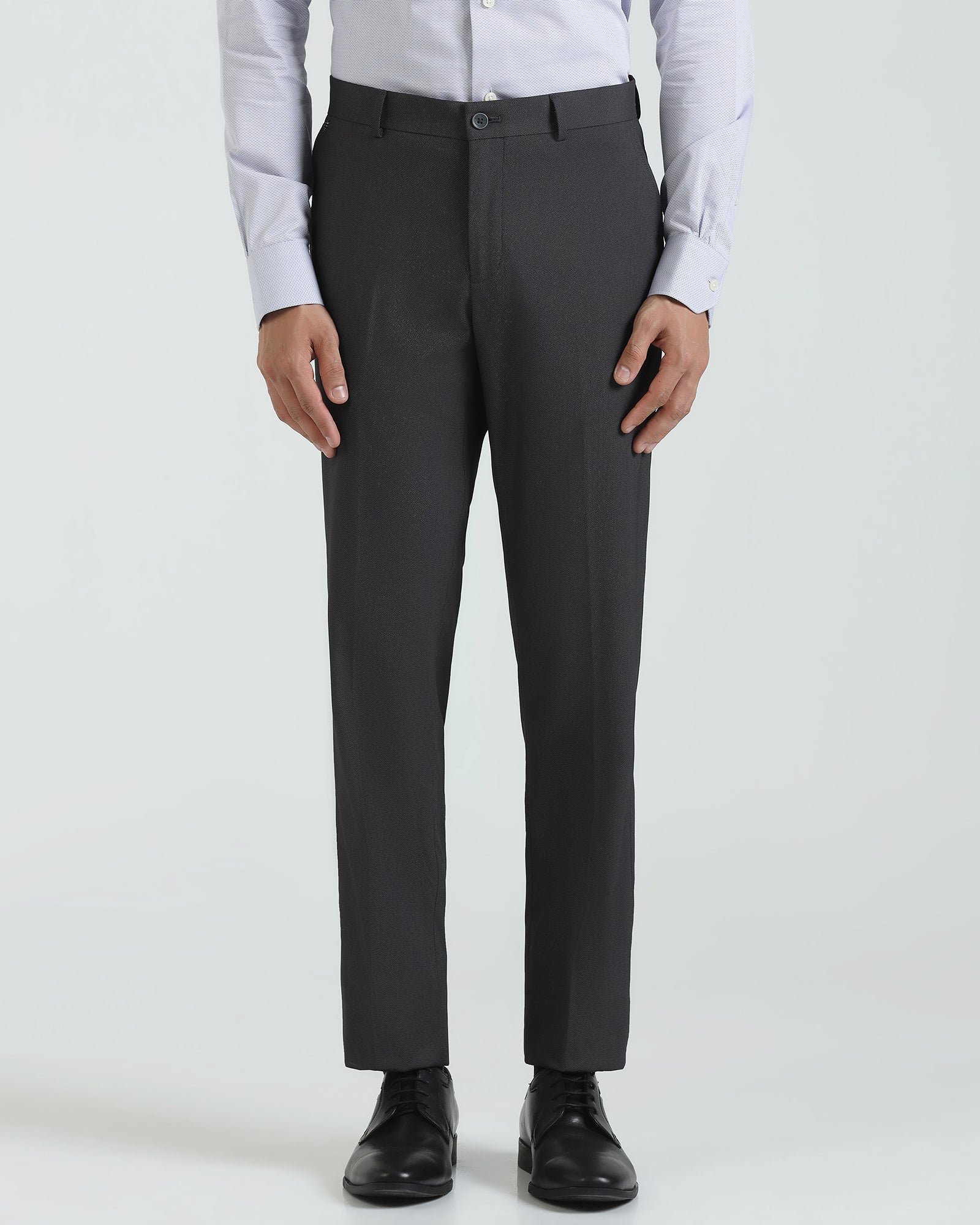 Slim Comfort B-95 Formal Charcoal Textured Trouser - Campbell