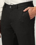 Slim Comfort B-95 Formal Charcoal Textured Trouser - Rover