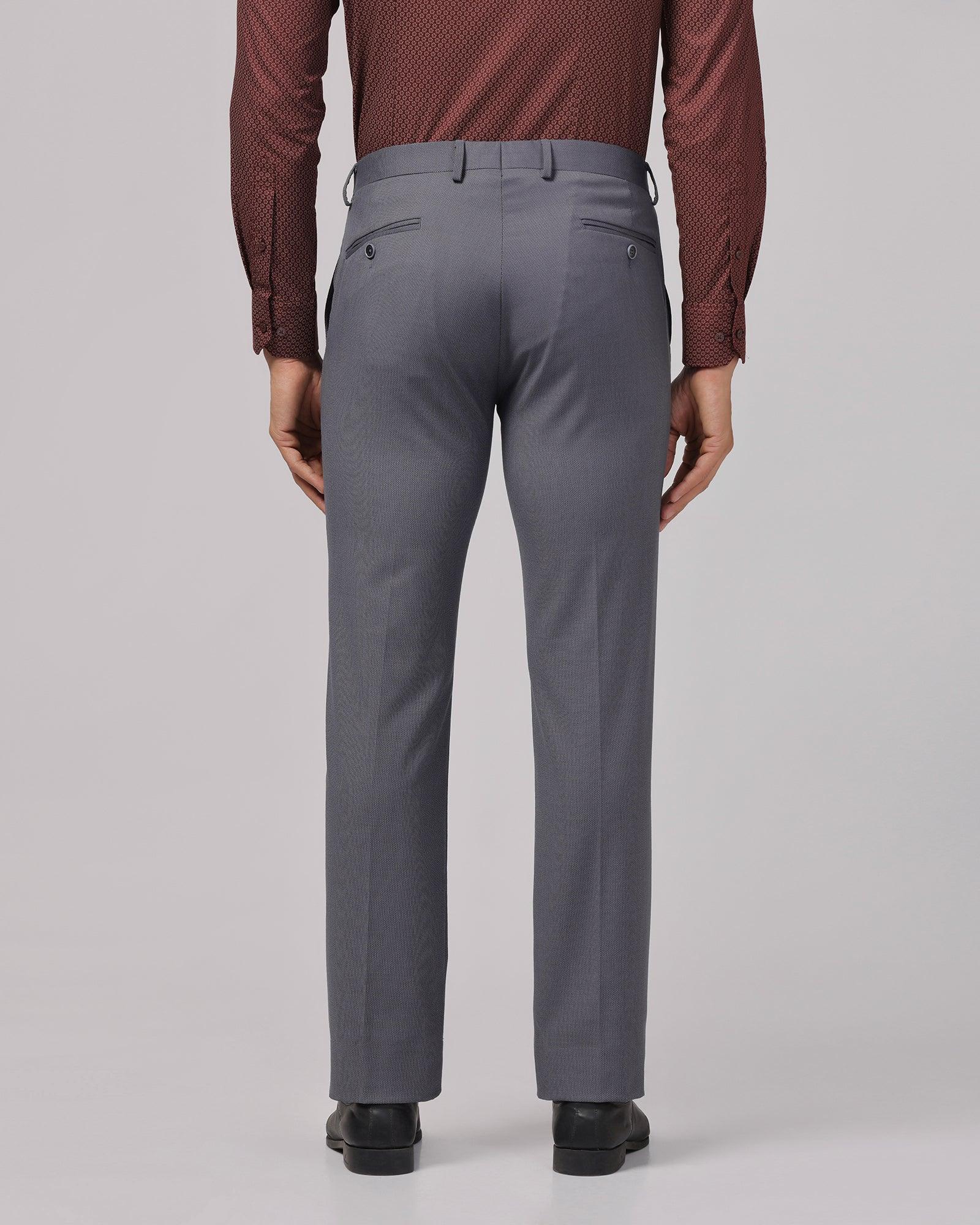 Slim Comfort B-95 Formal Charcoal Textured Trouser - Scout - Blackberrys