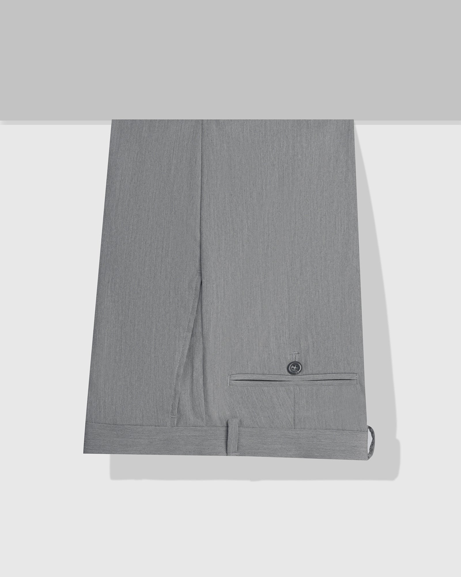 Slim Comfort B-95 Formal Light Grey Solid Trouser - Act