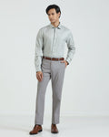 Slim Comfort B-95 Formal Light Grey Textured Trouser - Saint