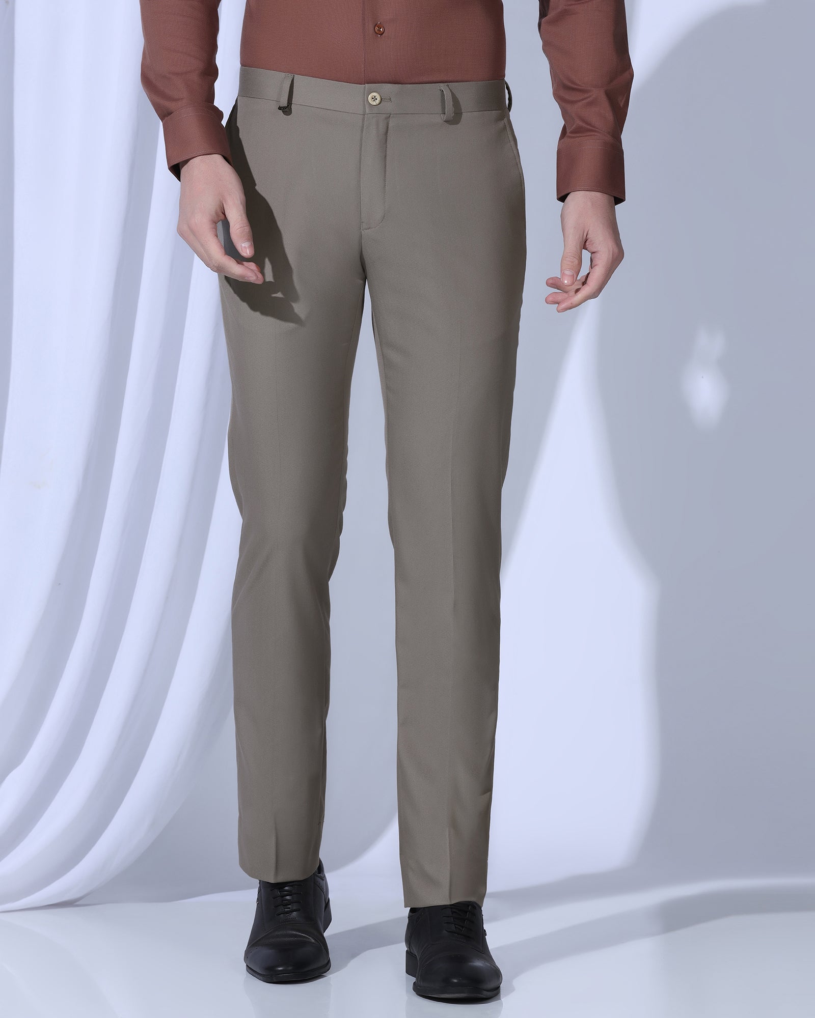 Slim Comfort B-95 Formal Mouse Solid Trouser - May